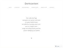 Tablet Screenshot of denkzeiten.com